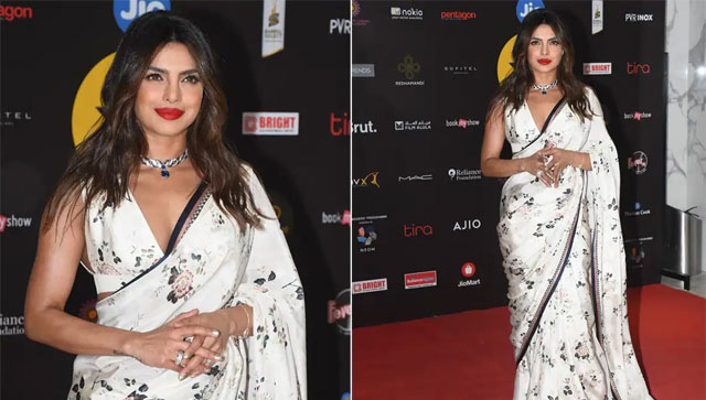 Priyanka Chopra's stunning appearance in traditional white saree at Jio MAMI Festival is a sight to behold Priyanka Chopra's stunning appearance in traditional white saree at Jio MAMI Festival is a sight to behold