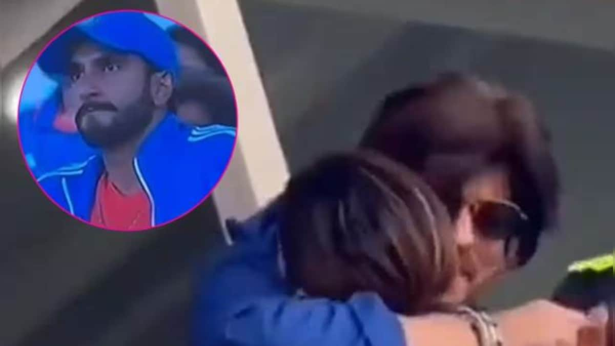 ICC World Cup Final 2023: Video of Shah Rukh Khan hugging Deepika Padukone and ignoring Ranveer Singh goes viral