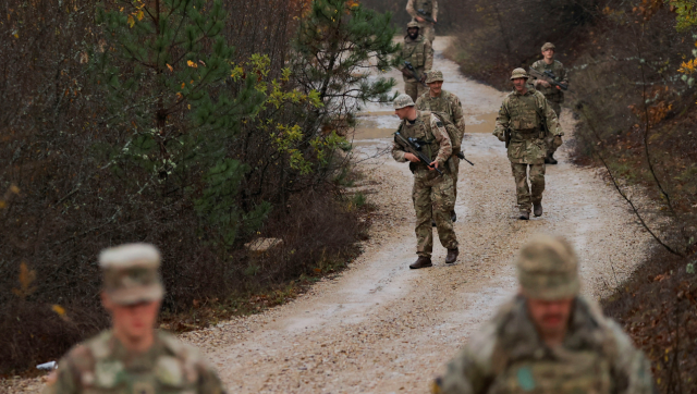 British soldiers guard Kosovo-Serbia border amid as situation remains tense British soldiers guard Kosovo-Serbia border amid as situation remains tense