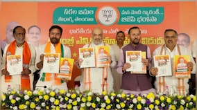 Telangana Polls: Amit Shah releases manifesto, promises 4 gas cylinders, free Ram Mandir, Kashi Yatra