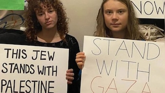 WATCH Full-time protester: Greta Thunberg shouts 'crush Zionism' in front of Israel embassy in Stockholm