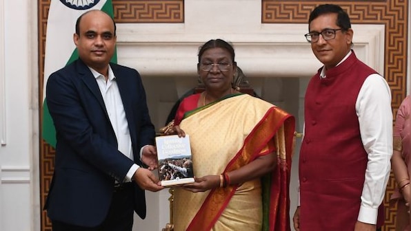 President Murmu receives copy of book titled 'Igniting Collective Goodness: Mann ki Baat@100’
