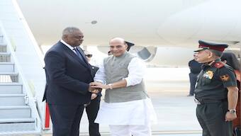 WATCH: US Secretary of Defense Lloyd Austin arrives in Delhi for 2+2 Ministerial Dialogue, receives Guard of Honour