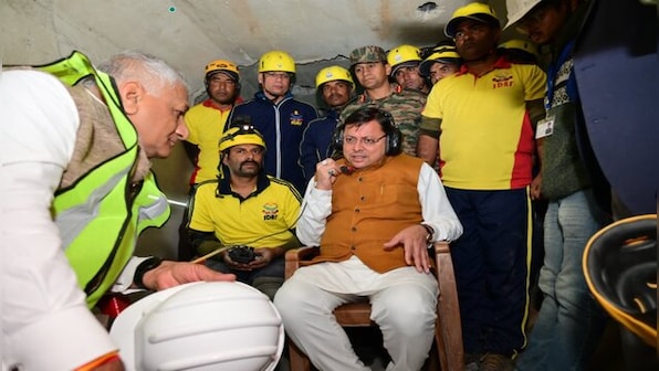 Uttarakhand tunnel collapse: CM Dhami speaks to trapped workers, inquires about their well-being