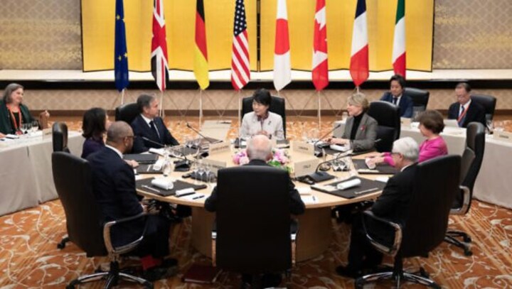 G7 backs 'humanitarian pauses' in Gaza, 'unwavering' support to Ukraine