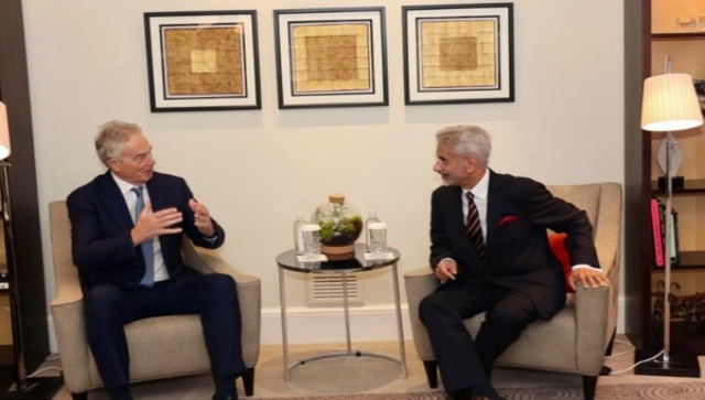 EAM Jaishankar meets former UK PM Tony Blair, discusses bilateral ties EAM Jaishankar meets former UK PM Tony Blair, discusses bilateral ties