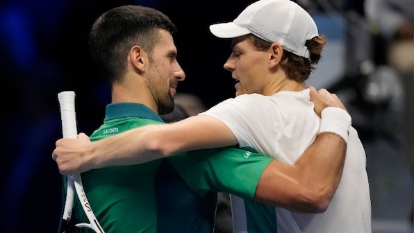 ATP Finals 2023: Sinner beats Djokovic to close in on last four, Tsitsipas out with back injury