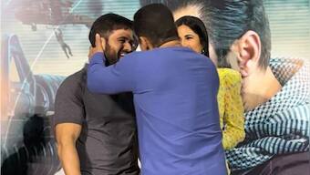 Salman Khan playfully kisses Emraan Hashmi at Tiger 3 event, leaves Katrina Kaif stunned