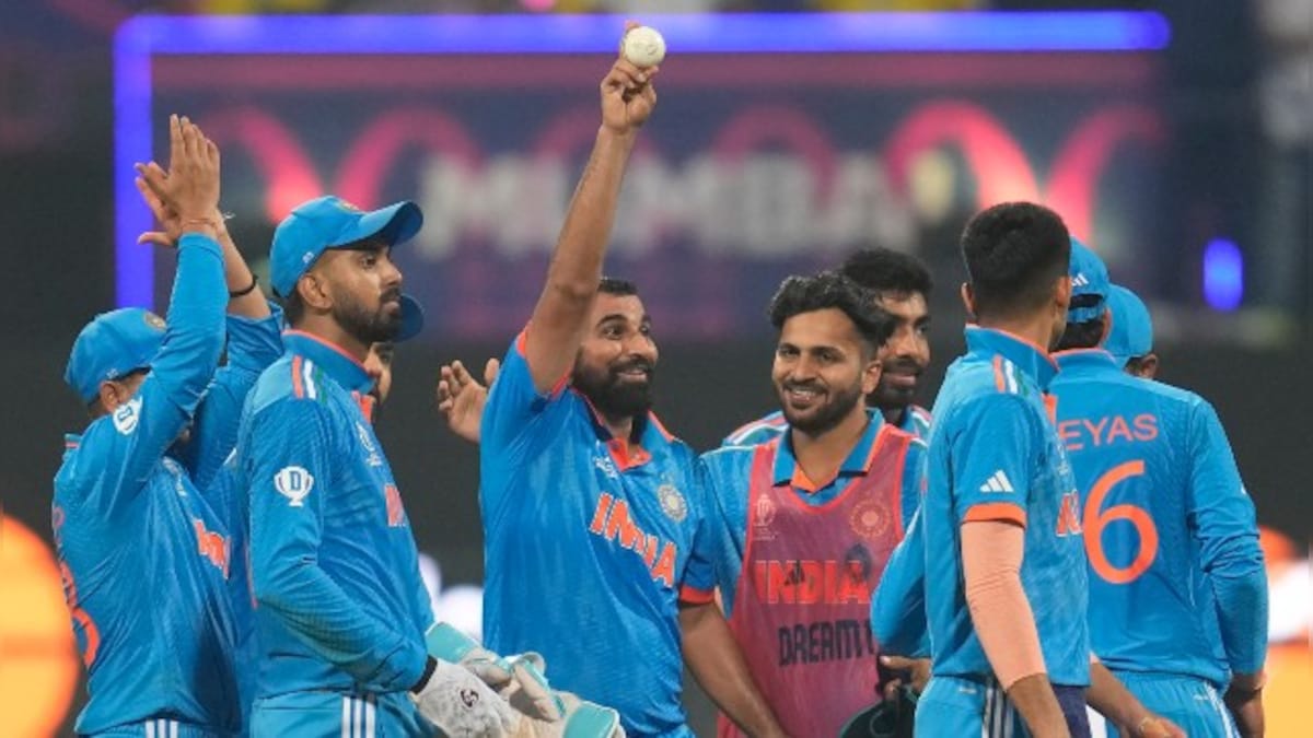 India become first team to qualify for World Cup semifinals after crushing Sri Lanka by 302 runs