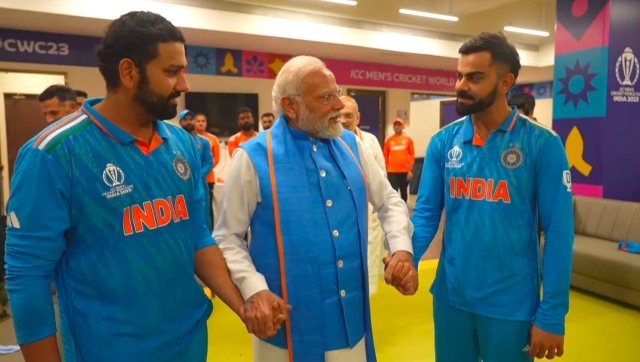 Watch: PM Narendra Modi consoled Team India in the dressing room after World Cup loss Watch: PM Narendra Modi consoled Team India in the dressing room after World Cup loss