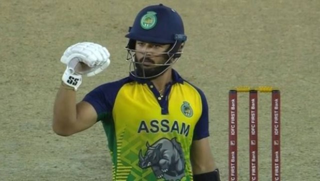 Watch: Riyan Parag's bold celebration in Syed Mushtaq Ali Trophy as Ashok Malhotra aplogises for his remarks Watch: Riyan Parag's bold celebration in Syed Mushtaq Ali Trophy as Ashok Malhotra aplogises for his remarks