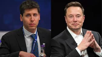 OpenAI CEO Sam Altman  (L) and Tesla CEO Elon Musk (R). Reuters