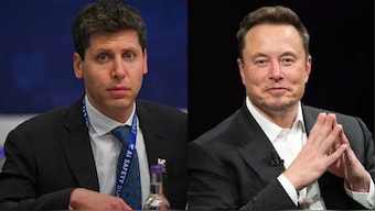 OpenAI CEO Sam Altman  (L) and Tesla CEO Elon Musk (R). Reuters