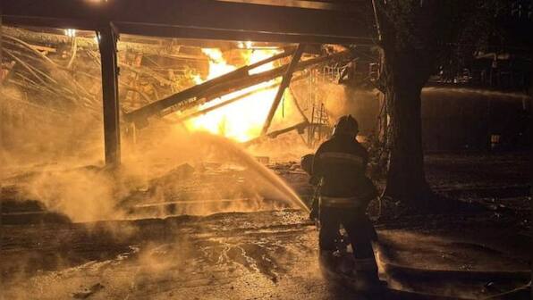 Russian drones hit, set ablaze Kremenchuk oil refinery, damage railway power lines, says Ukraine