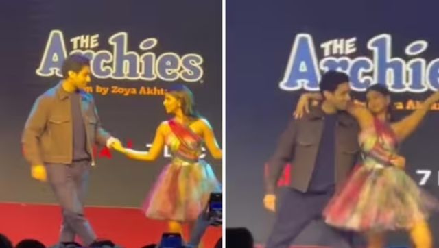 The Archies: Suhana Khan and Agastya Nanda spark relationship rumours with their chemistry at the film's recent event The Archies: Suhana Khan and Agastya Nanda spark relationship rumours with their chemistry at the film's recent event