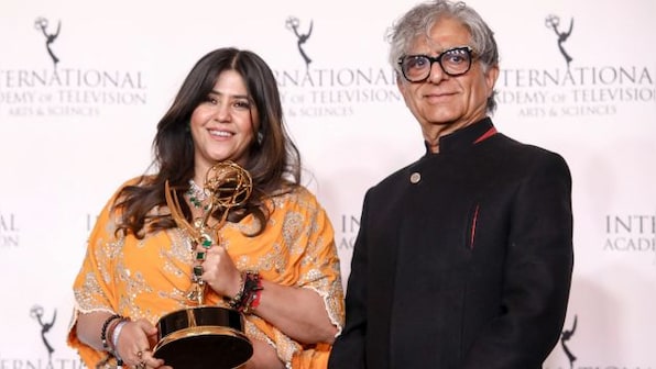 Ektaa R Kapoor says 'Would like to thank my father and brother for babysitting my son' as she wins International Emmy