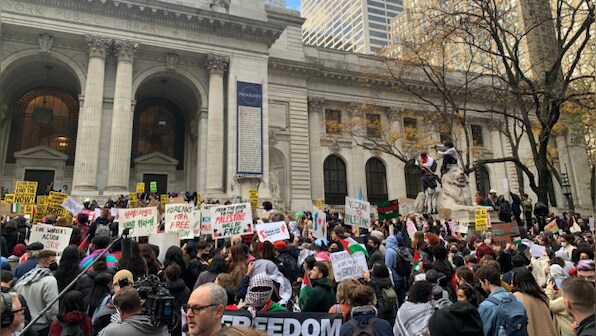 WATCH: Pro-Palestine protesters rock New York streets, occupy NYT's lobby over 'bias' toward Israel