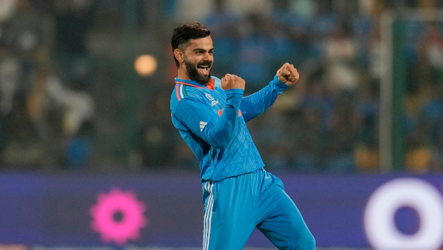 World Cup 2023: Virat Kohli celebrates wildly after dismissing Scott Edwards during India-Netherlands match; see video World Cup 2023: Virat Kohli celebrates wildly after dismissing Scott Edwards during India-Netherlands match; see video