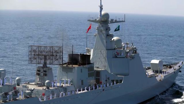 Indian Navy monitoring Chinese warships participating in exercise with Pakistan: Sources Indian Navy monitoring Chinese warships participating in exercise with Pakistan: Sources
