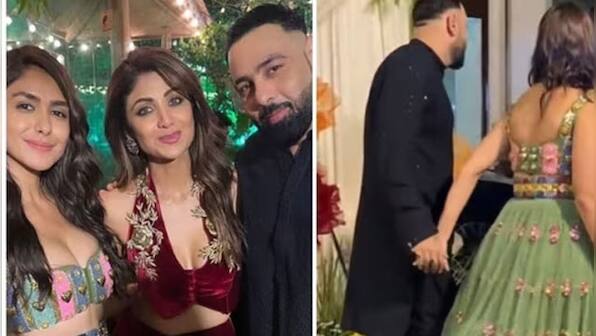 Rapper Badshah and actress Mrunal Thakur spark dating rumours at Shilpa Shetty's Diwali bash, netizens react