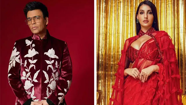 Karan Johar and Nora Fatehi exclude each other from Jio World Plaza launch pics; spark rumours of rift Karan Johar and Nora Fatehi exclude each other from Jio World Plaza launch pics; spark rumours of rift