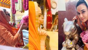 Preity Zinta nails her ethnic look on Karwa Chauth, visits Siddhivinayak temple; see post