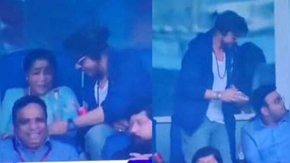 ICC World Cup 2023 Final: Shah Rukh Khan's helping hand to singer Asha Bhosle wins hearts, video goes viral