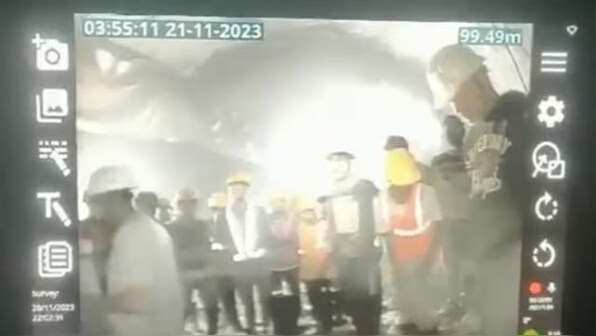 After 10 days, first images of workers trapped in collapsed Uttarakhand tunnel emerge