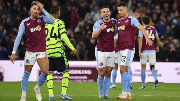 Football: Aston Villa stun Arsenal to spark Premier League title bid, Real Madrid stumbled to a draw at Betis