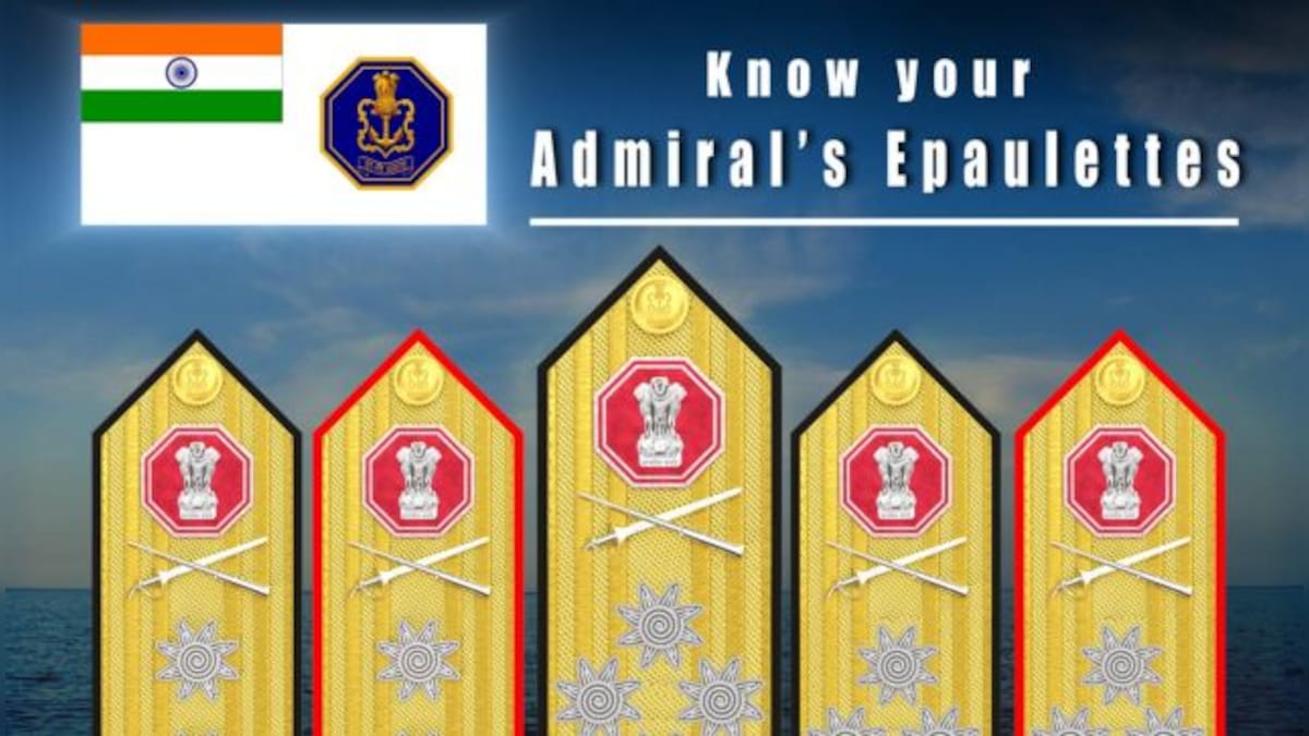 Indian Navy unveils new design for admirals' epaulettes