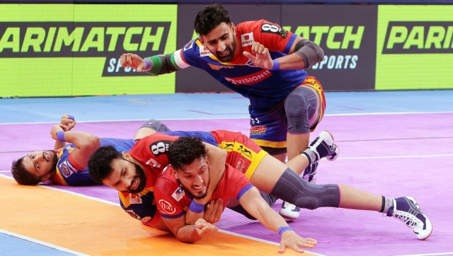 PKL 2023-24: Dabang Delhi enter top-six with win over UP Yoddhas, U Mumba beat Telugu Titans with all-round show PKL 2023-24: Dabang Delhi enter top-six with win over UP Yoddhas, U Mumba beat Telugu Titans with all-round show
