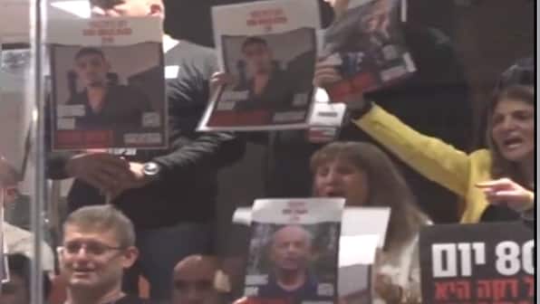 'There is no time... Now! Now! Now!' Netanyahu heckled by families of hostages during Parliament speech