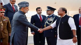 Oman Sultan Haitham bin Tarik lands in India for three-day state visit