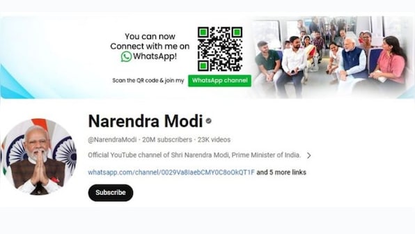 PM Modi's popularity surges, becomes world's first leader to have over 2 crore subscribers on YouTube
