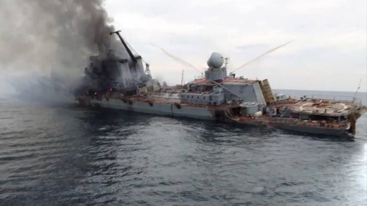 Ukraine claims responsibility for destruction of major Russian navy ship in Crimea’s Feodosia