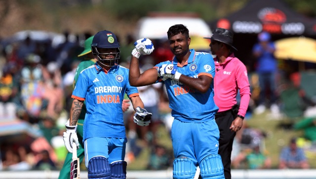 Sanju Samson's million-dollar reaction after scoring his maiden international hundred Sanju Samson's million-dollar reaction after scoring his maiden international hundred