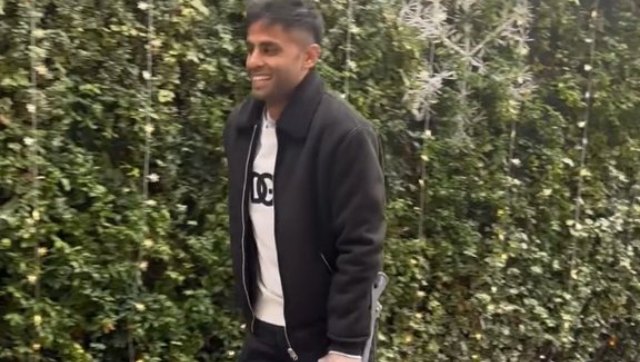 Suryakumar Yadav posts video of him walking with a crutch after suffering ankle injury; WATCH Suryakumar Yadav posts video of him walking with a crutch after suffering ankle injury; WATCH