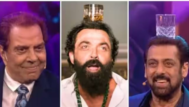 Bigg Boss 17: Dharmendra and Salman Khan recreate Bobby Deol's viral step from 'Animal' song 'Jamal Kudu' Bigg Boss 17: Dharmendra and Salman Khan recreate Bobby Deol's viral step from 'Animal' song 'Jamal Kudu'