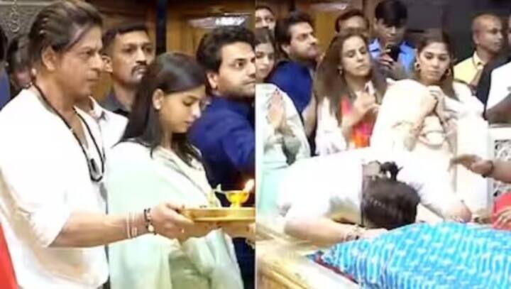 Shah Rukh Khan visits Shirdi Sai Baba Temple ahead of 'Dunki' release along with daughter Suhana Khan; WATCH