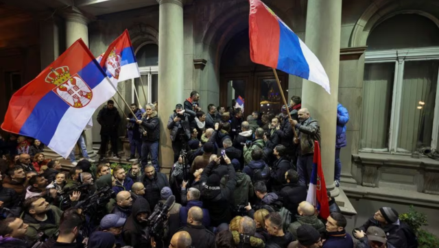 Thousands of Serbians hit streets demanding annulment of recent election Thousands of Serbians hit streets demanding annulment of recent election