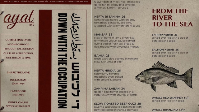 'From river to sea': Palestinian diner in New York faces flak for anti-Semitic menu 'From river to sea': Palestinian diner in New York faces flak for anti-Semitic menu