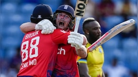 West Indies vs England: Phil Salt slams century as visitors fightback to level series