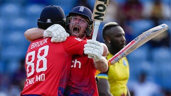 West Indies vs England: Phil Salt slams century as visitors fightback to level series