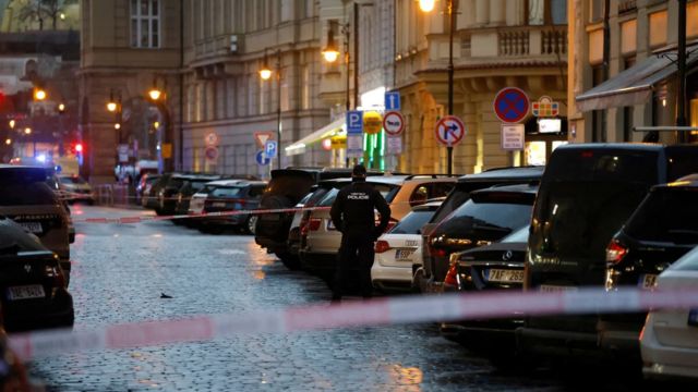Gunman kills father before shooting dead 15 at Prague University in unprecedented attack Gunman kills father before shooting dead 15 at Prague University in unprecedented attack