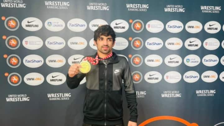 Aman Sehrawat overcomes Chinese opponent to win gold at Zagreb Open