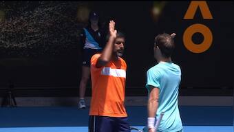 Rohan Bopanna (L) and Matthew Ebden (R) in a file photo from the 2024 Australian Open. Image: SonyLiv
