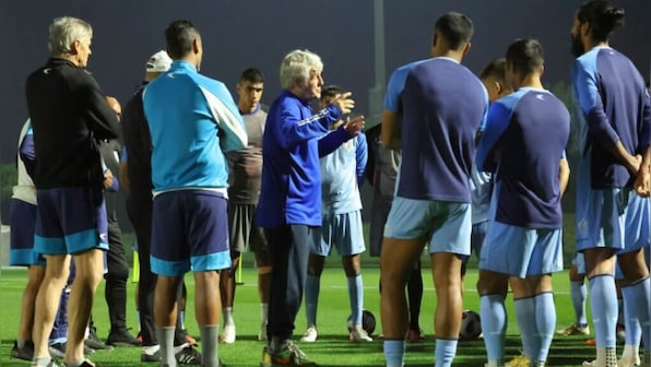 AFC Asian Cup 2023: Veteran Serbian coach Bora Milutinovic visits Indian team during training session in Doha