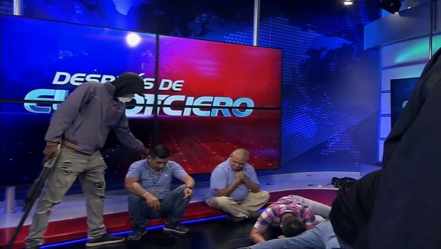Armed men storm an Ecuador TV studio during a live broadcast as attacks in the country escalate Armed men storm an Ecuador TV studio during a live broadcast as attacks in the country escalate