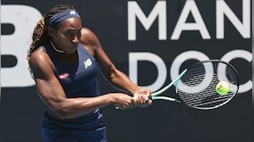 Coco Gauff marches on but Emma Raducanu out of Auckland Classic