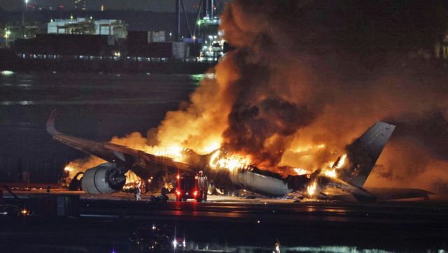 WATCH: Japan Airlines plane hits jet loaded with relief material for earthquake affected, turns into fireball WATCH: Japan Airlines plane hits jet loaded with relief material for earthquake affected, turns into fireball